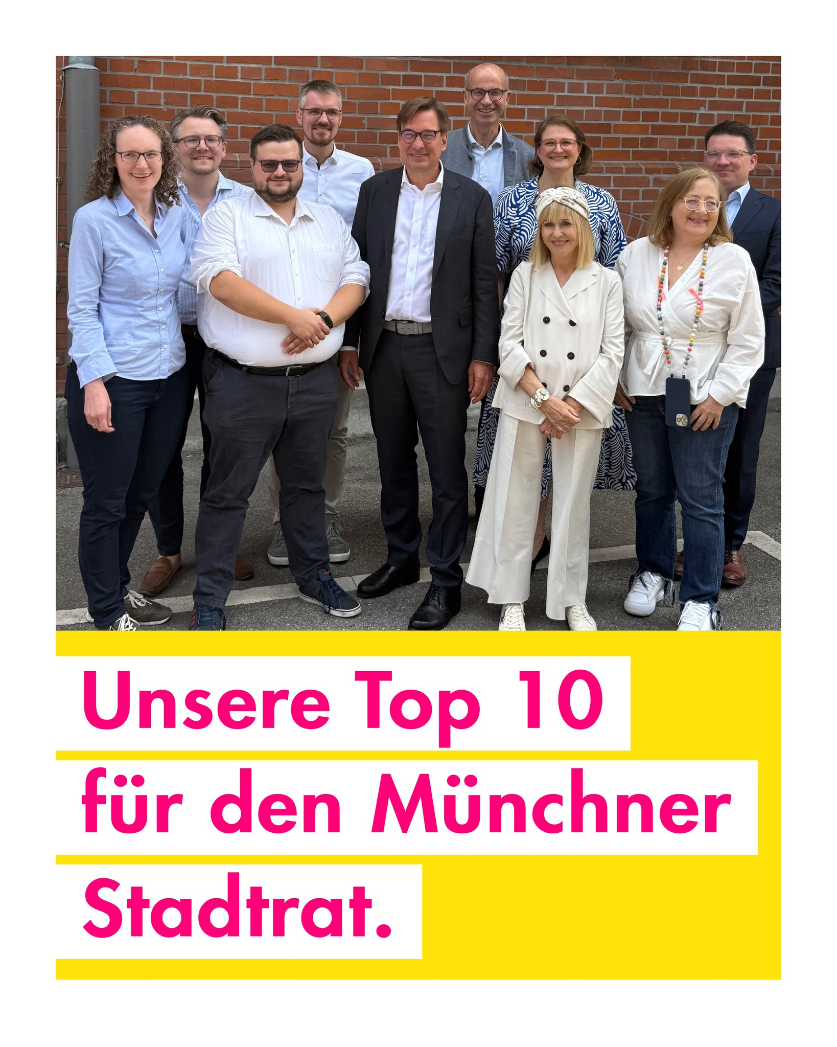 Die TOP 10 zur Stadtratsliste der FDP München zur Kommunalwahl 2026